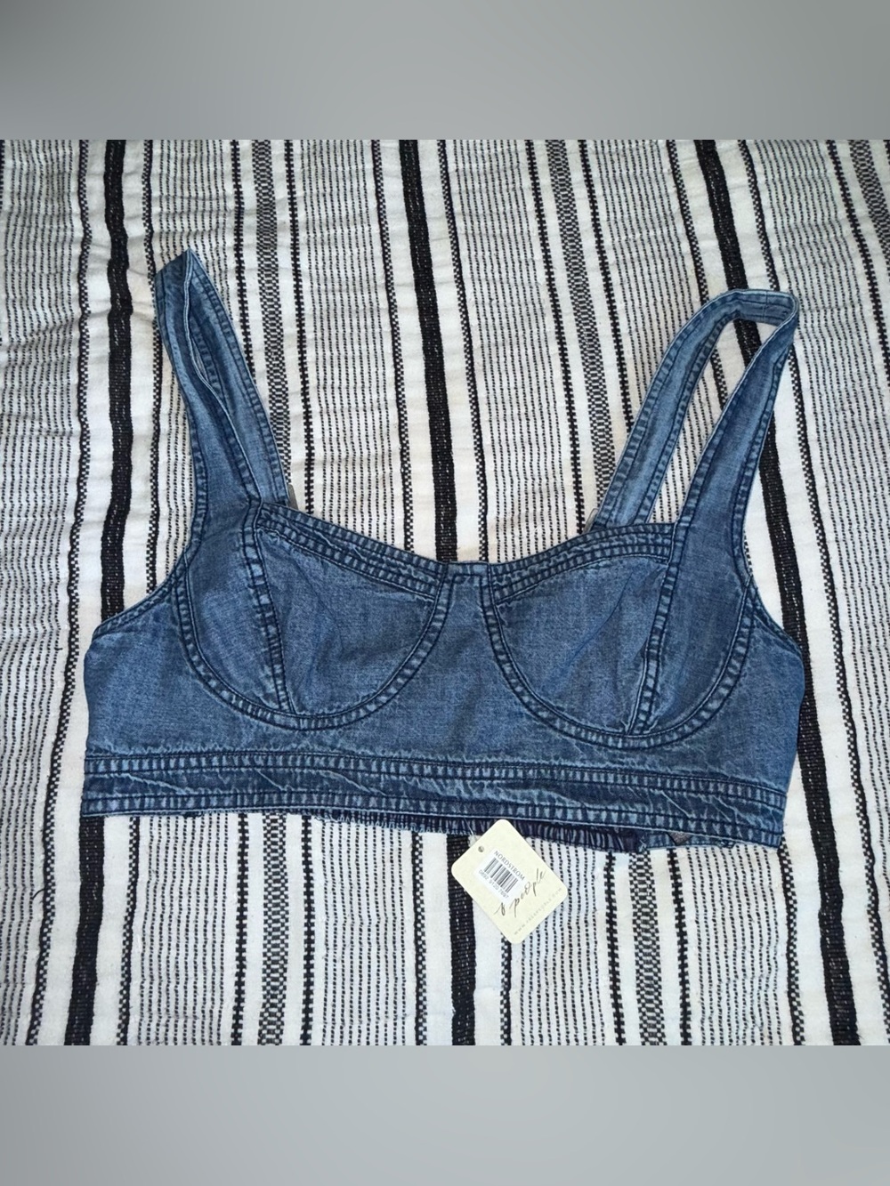 Free People Maddox Denim Bra Top